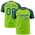 Custom Neon Green-Green Raglan Sleeves Performance T-Shirt