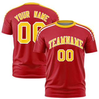 Custom Red Gold01-White Performance T-Shirt - Style 1