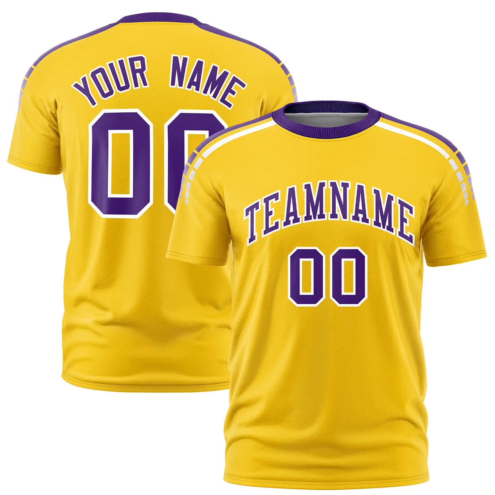 Custom Gold01 Purple-White Performance T-Shirt