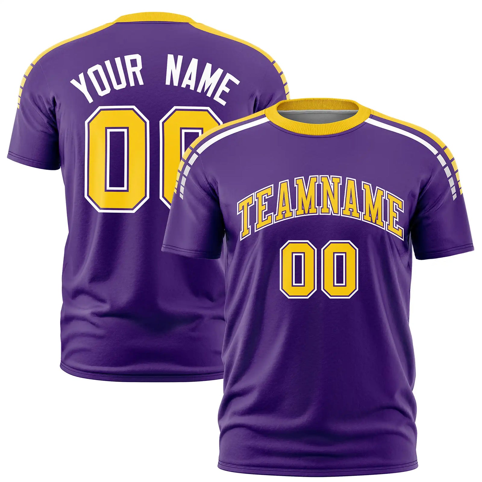 Custom Purple Gold01-White Performance T-Shirt
