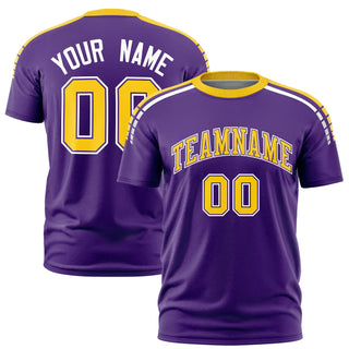 Custom Purple Gold01-White Performance T-Shirt - Style 1