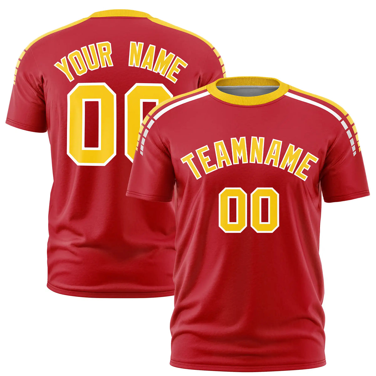 Custom Red Gold01-White Performance T-Shirt