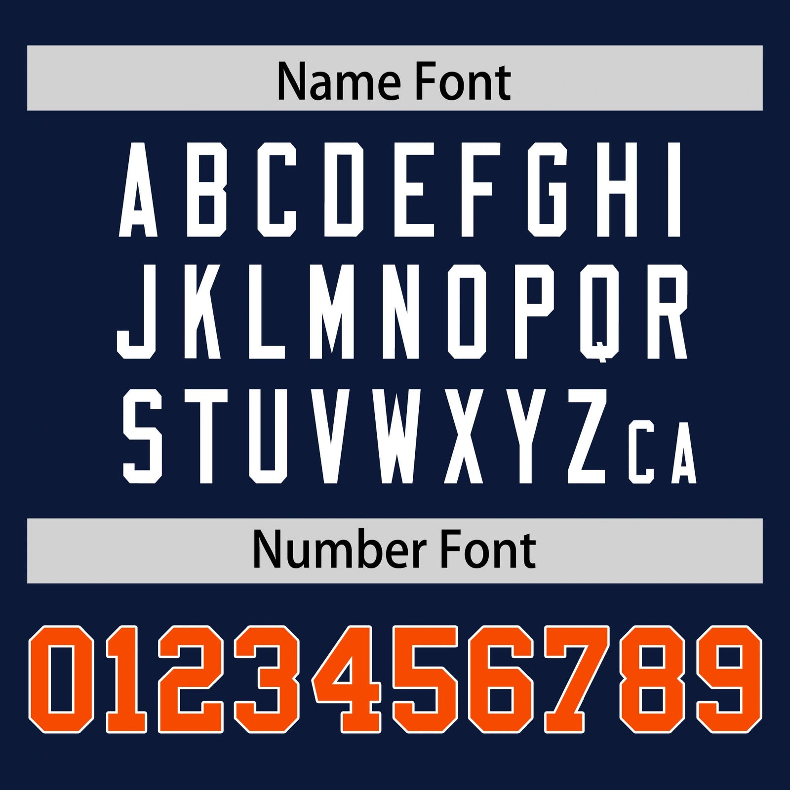Custom Navy Orange-White Performance T-Shirt