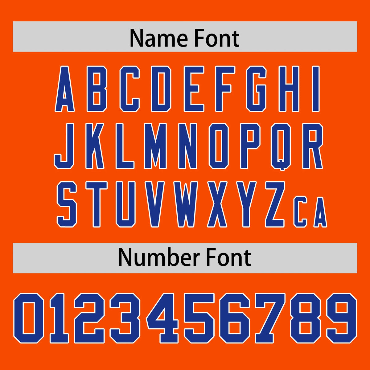 Custom Orange Royal Blue-White Performance T-Shirt