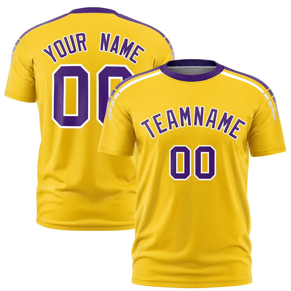 Custom Gold01 Purple-White Performance T-Shirt