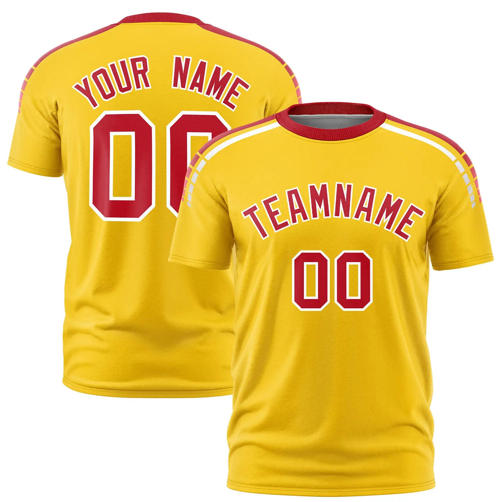 Custom Gold01 Red-White Performance T-Shirt