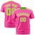 Custom Pink Neon Green-White Performance T-Shirt