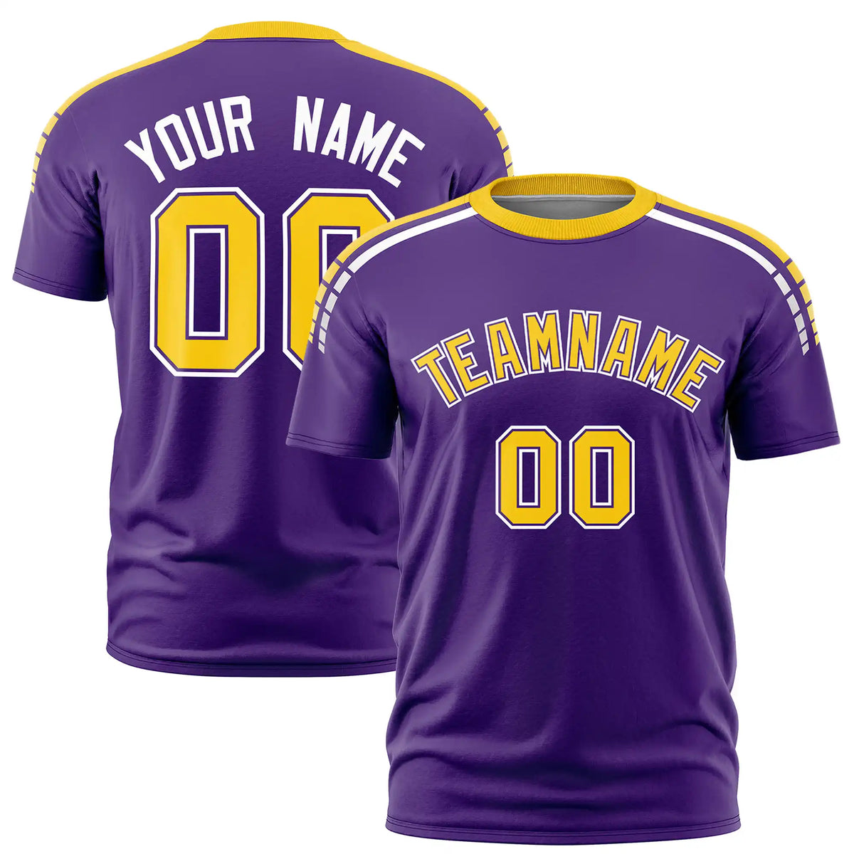 Custom Purple Gold01-White Performance T-Shirt