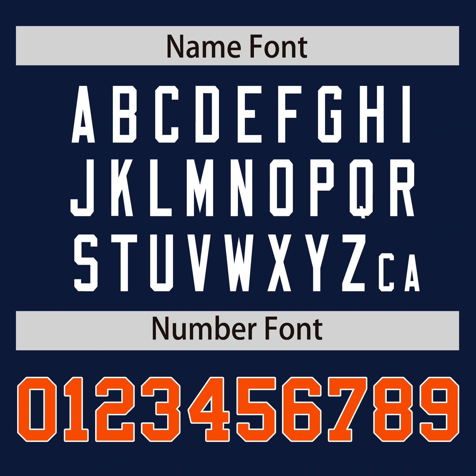 Custom Navy Orange-White Performance T-Shirt