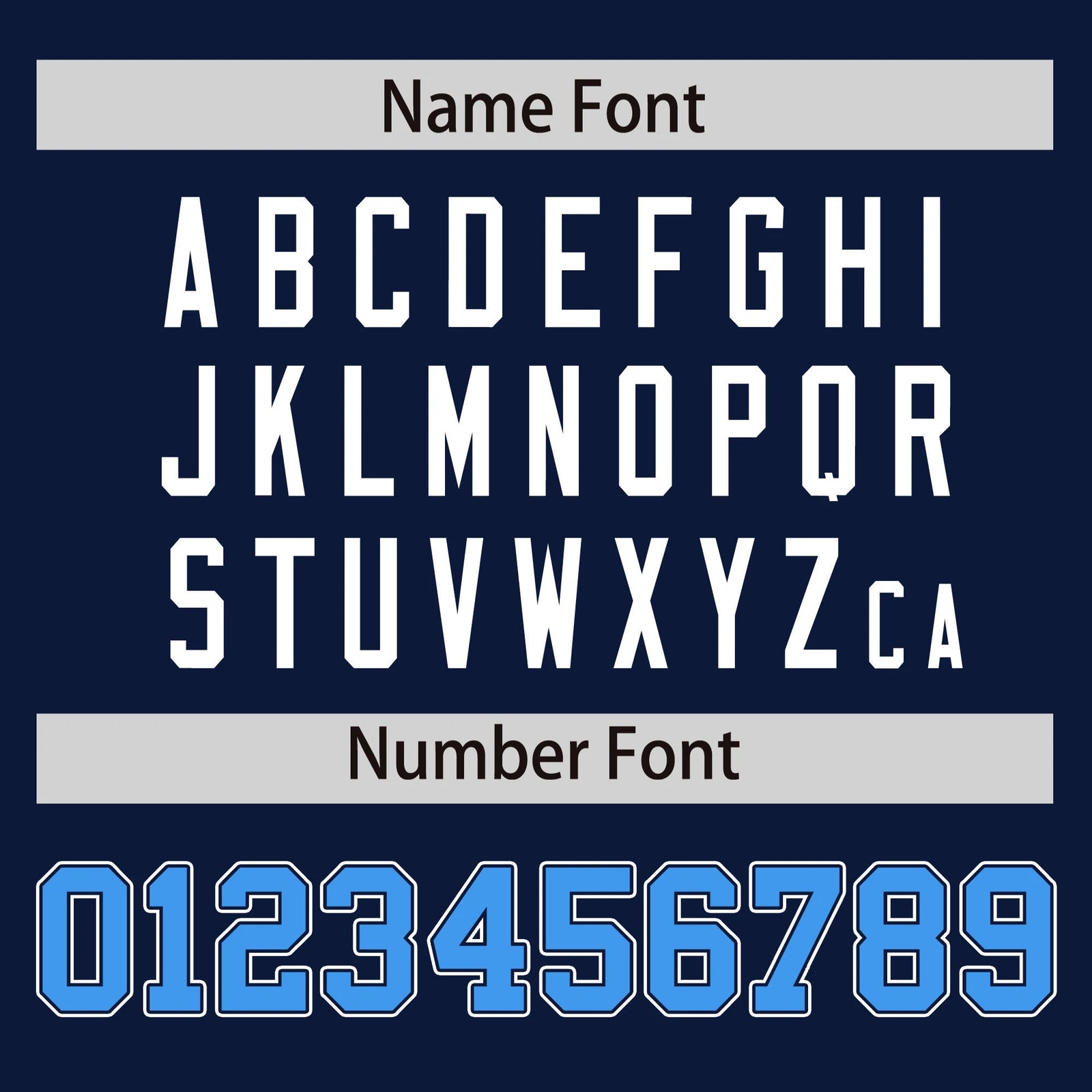 Custom Navy Powder Blue-White Performance T-Shirt