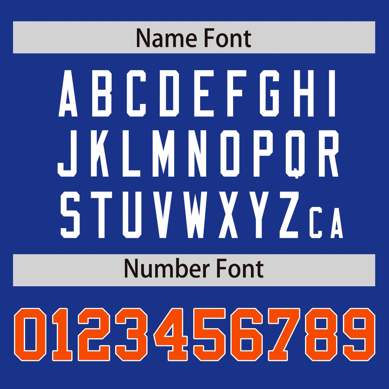 Custom Royal Blue Orange-White Performance T-Shirt