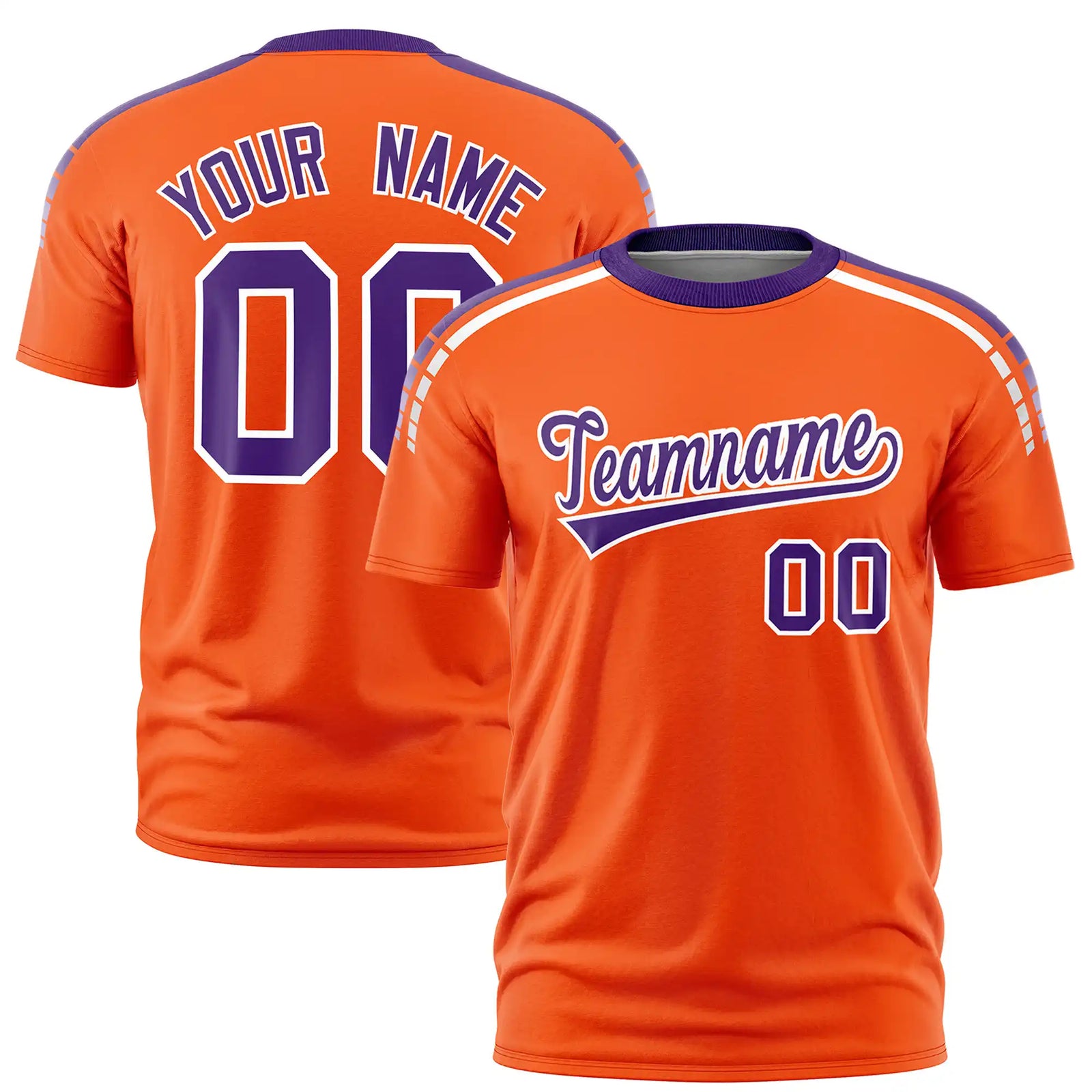 Custom Orange Purple-White Performance T-Shirt
