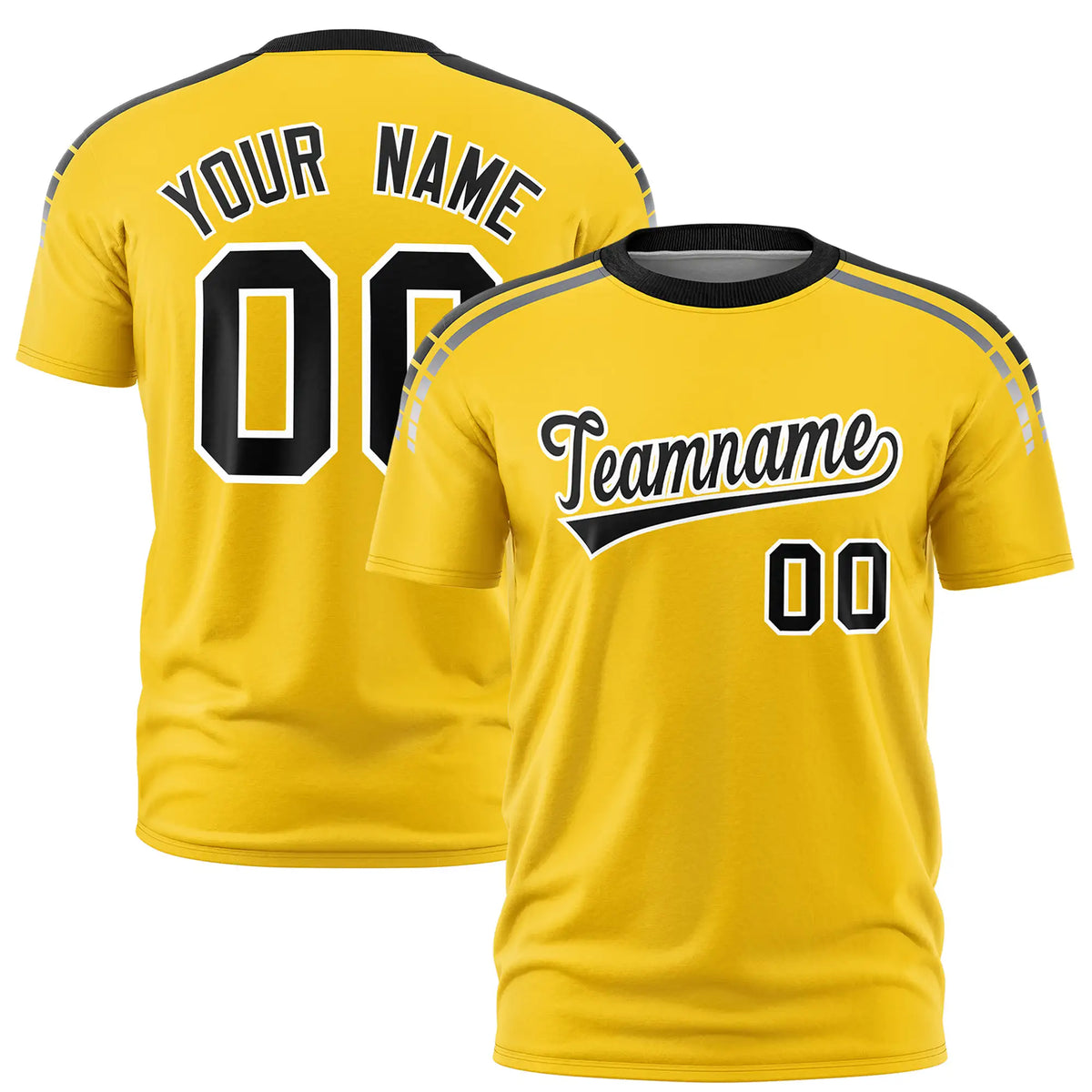 Custom Gold01 Black-White Performance T-Shirt