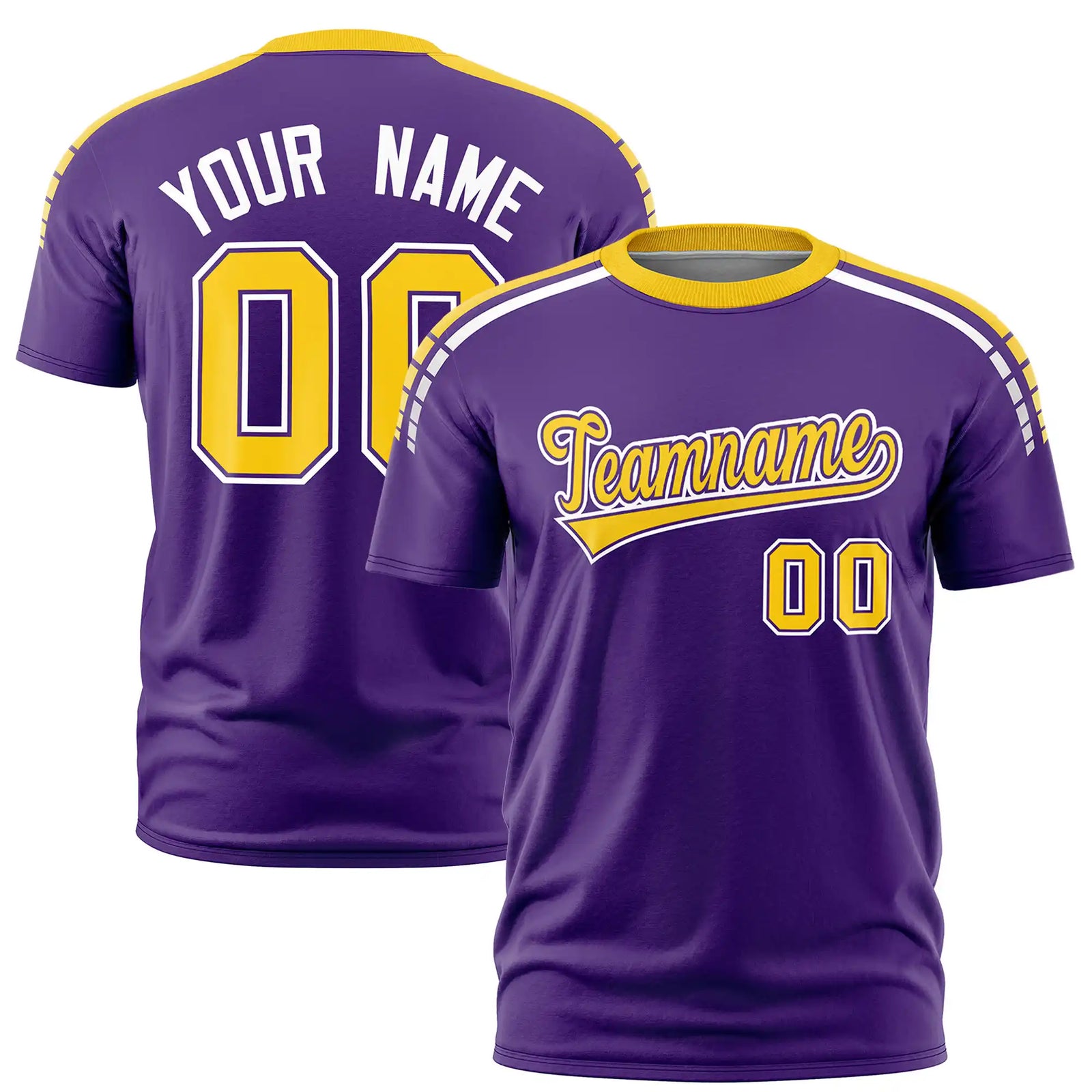 Custom Purple Gold01-White Performance T-Shirt