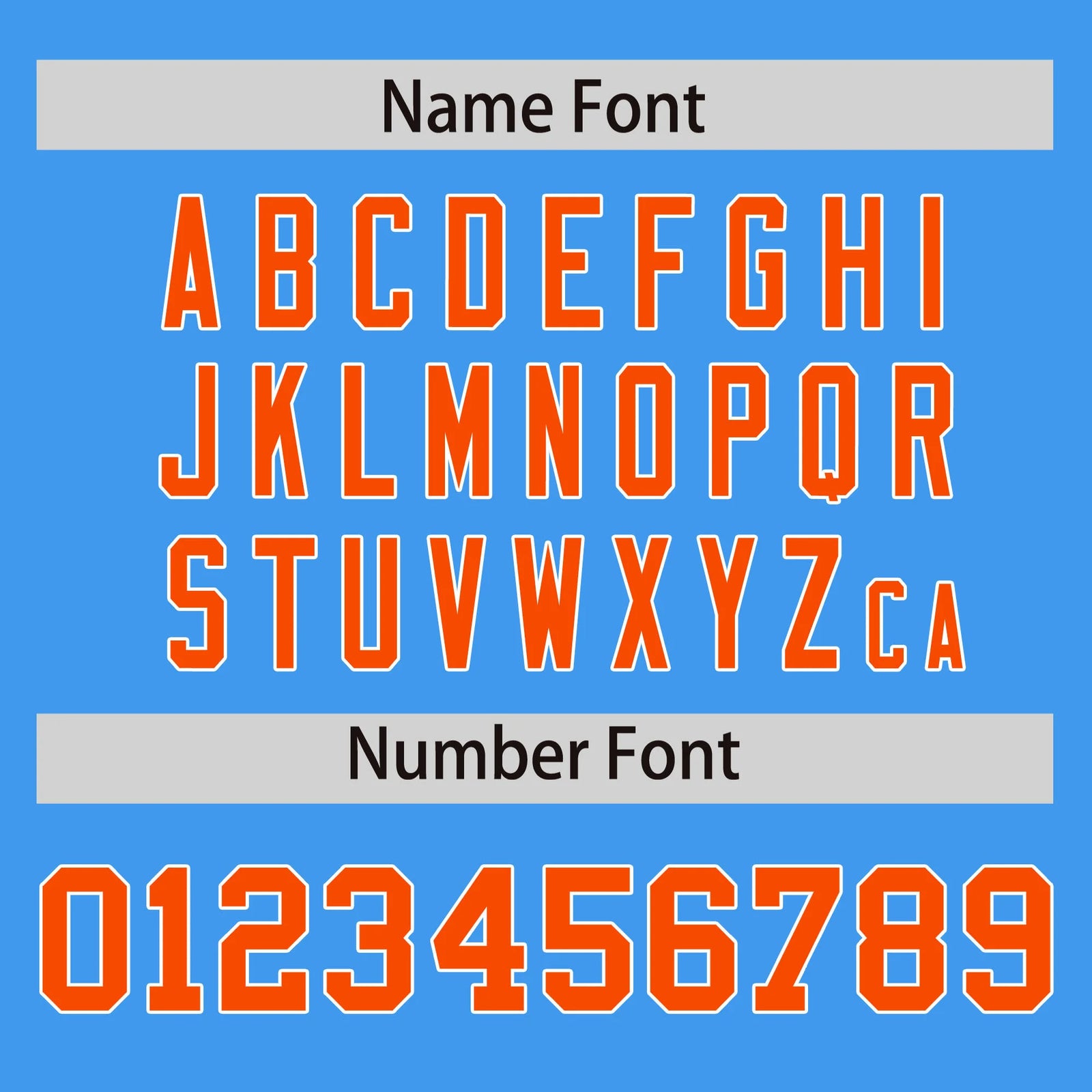 Custom Powder Blue Orange-White Performance T-Shirt