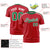 Custom Red Kelly Green-White Performance T-Shirt