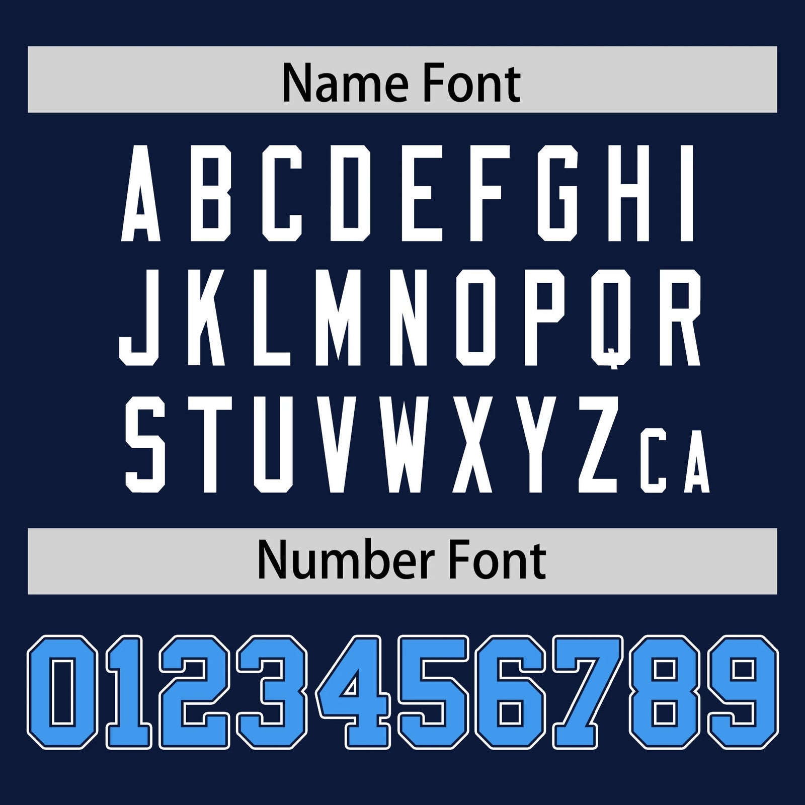 Custom Navy Powder Blue-White Performance T-Shirt