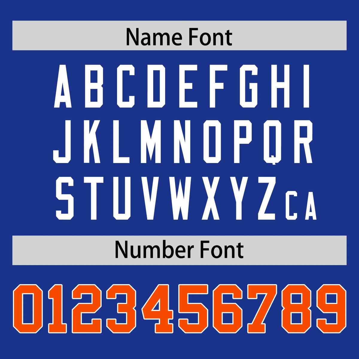 Custom Royal Blue Orange-White Performance T-Shirt