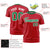 Custom Red Kelly Green-White Performance T-Shirt