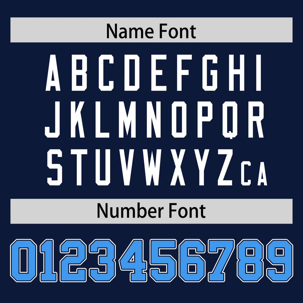 Custom Navy Powder Blue-White Performance T-Shirt