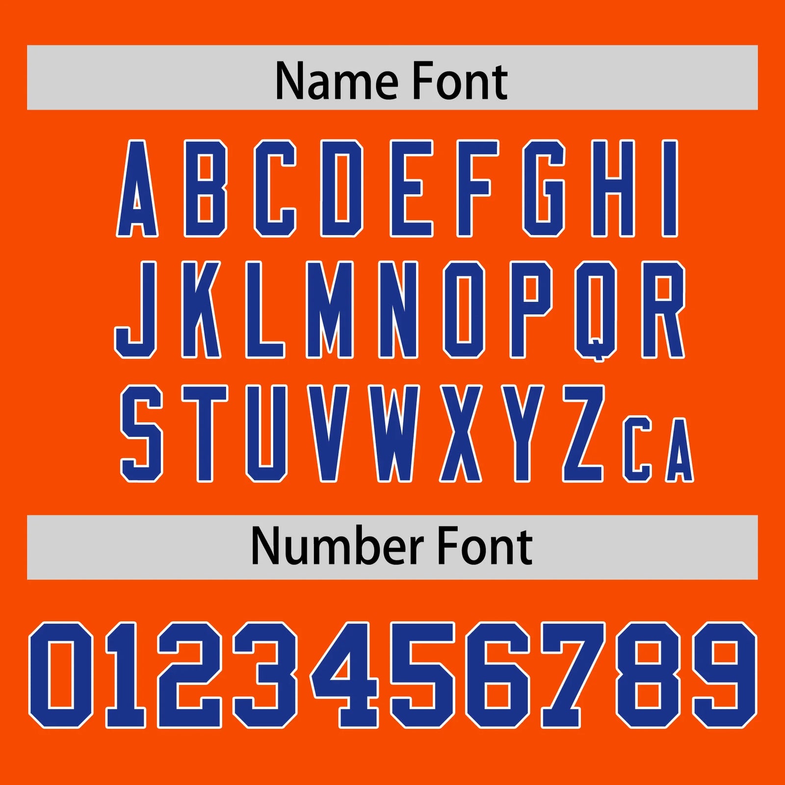 Custom Orange Royal Blue-White Performance T-Shirt