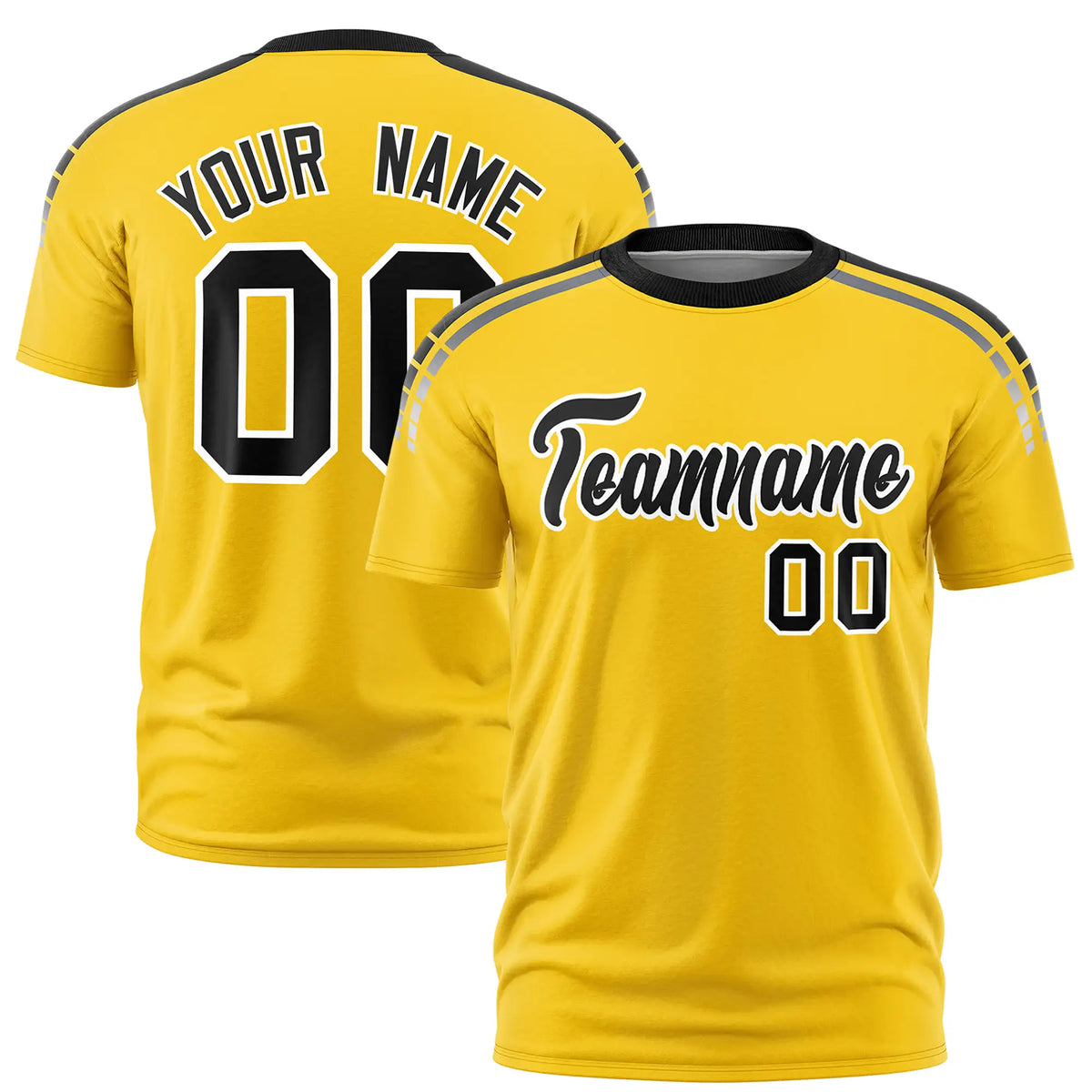 Custom Gold01 Black-White Performance T-Shirt