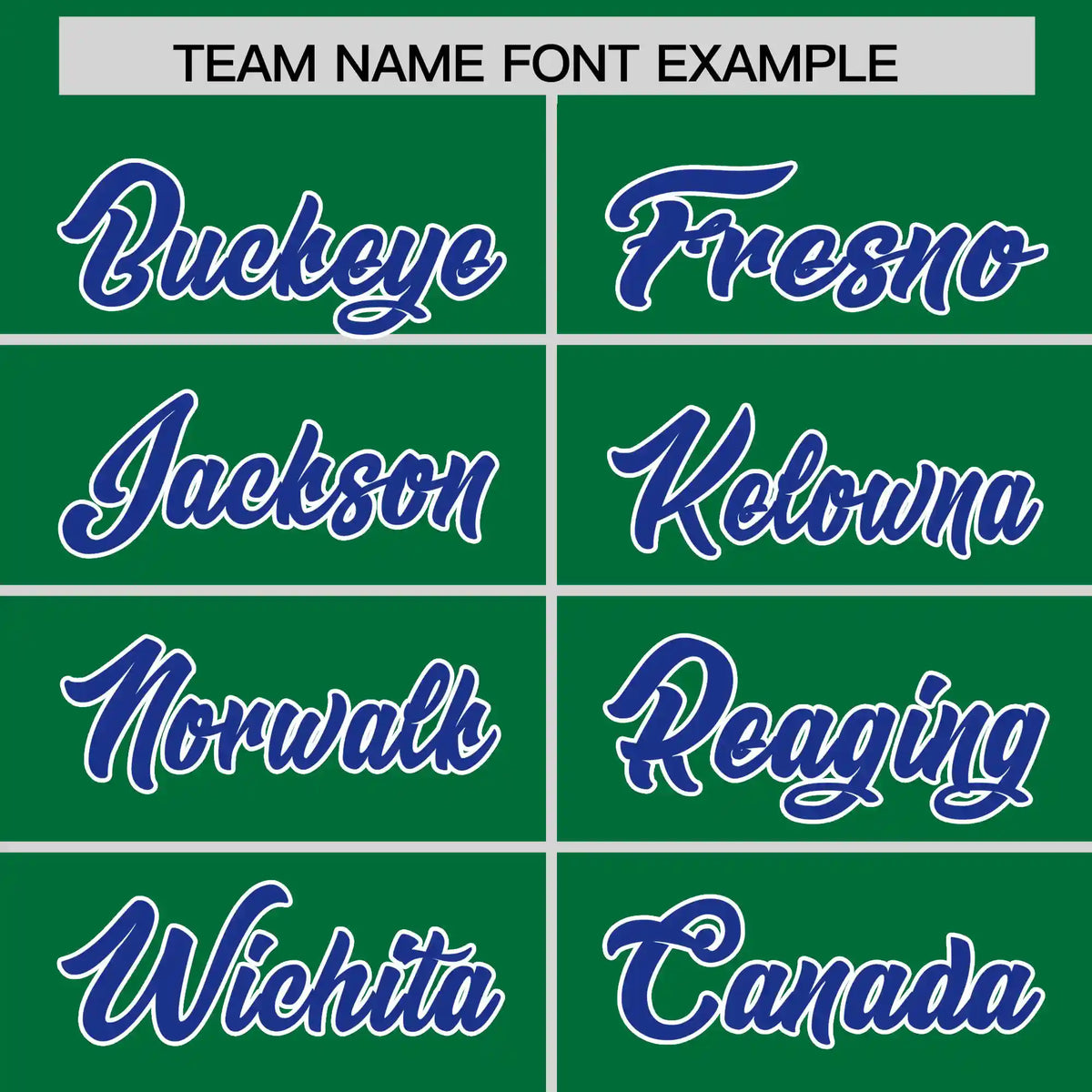 Custom Kelly Green Royal Blue-White Performance T-Shirt