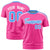 Custom Pink Powder Blue-White Performance T-Shirt