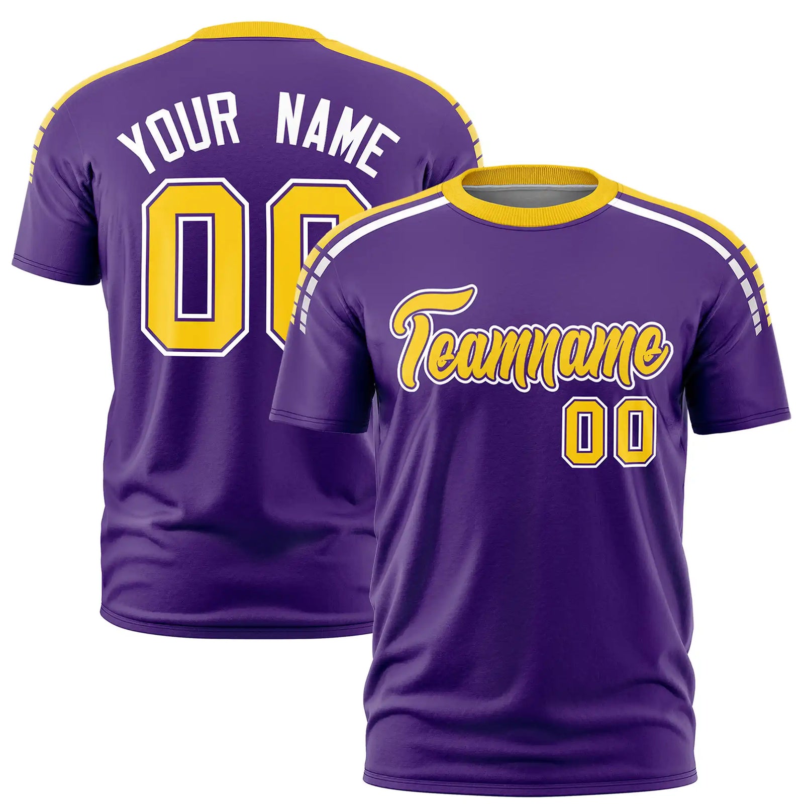 Custom Purple Gold01-White Performance T-Shirt