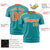 Custom Aqua Orange-White Performance T-Shirt