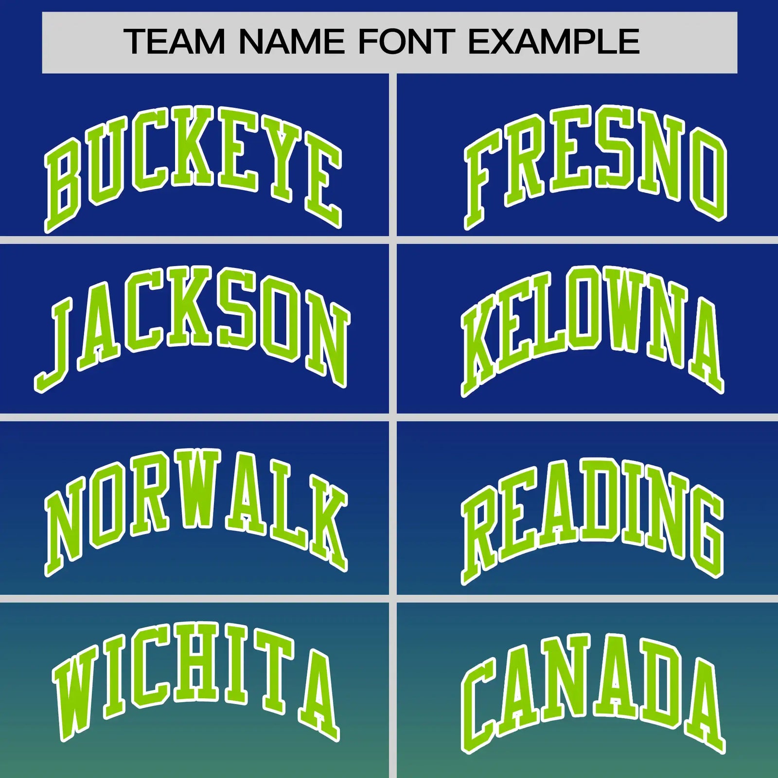 Custom Royal Blue-Neon Green Gradient Fashion Design Performance T-Shirt