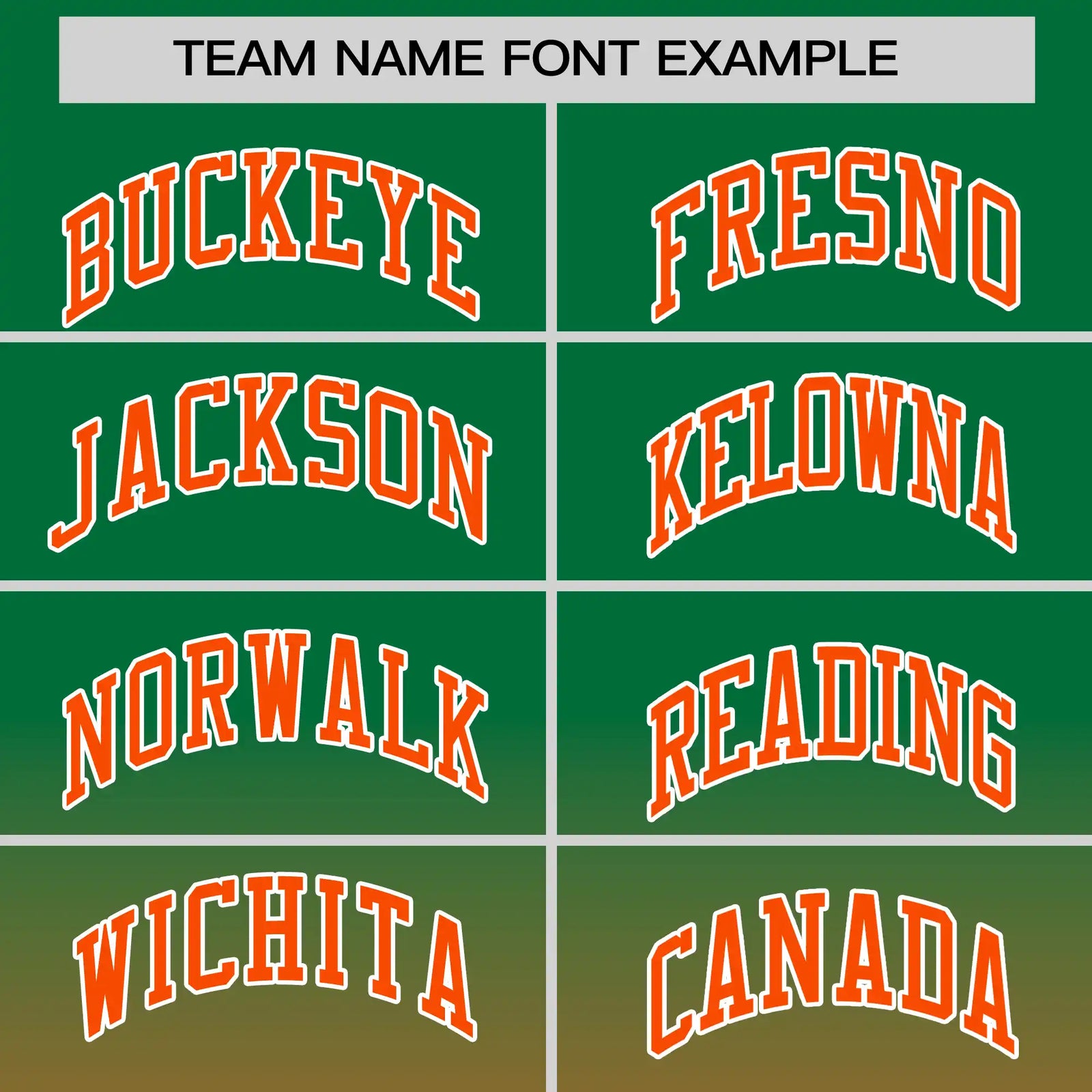 Custom Kelly Green-Orange Gradient Fashion Design Performance T-Shirt