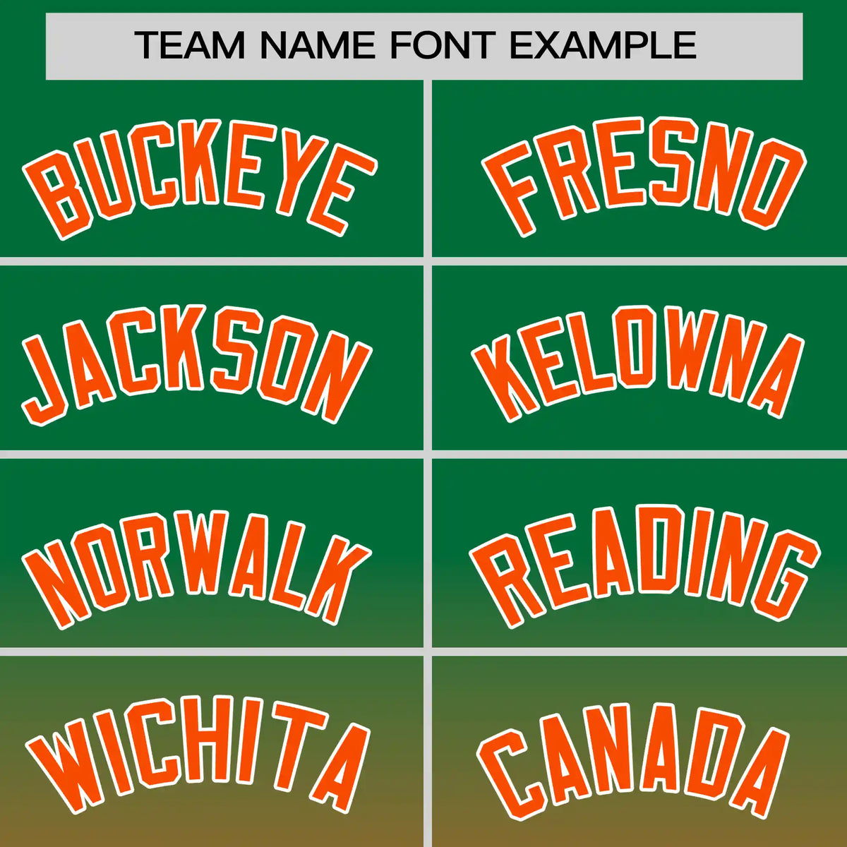 Custom Kelly Green-Orange Gradient Fashion Design Performance T-Shirt