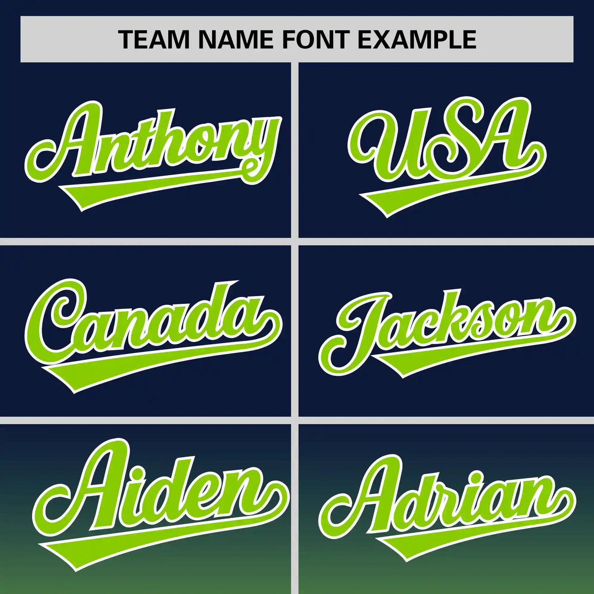 Custom Navy-Neon Green Gradient Fashion Design Performance T-Shirt