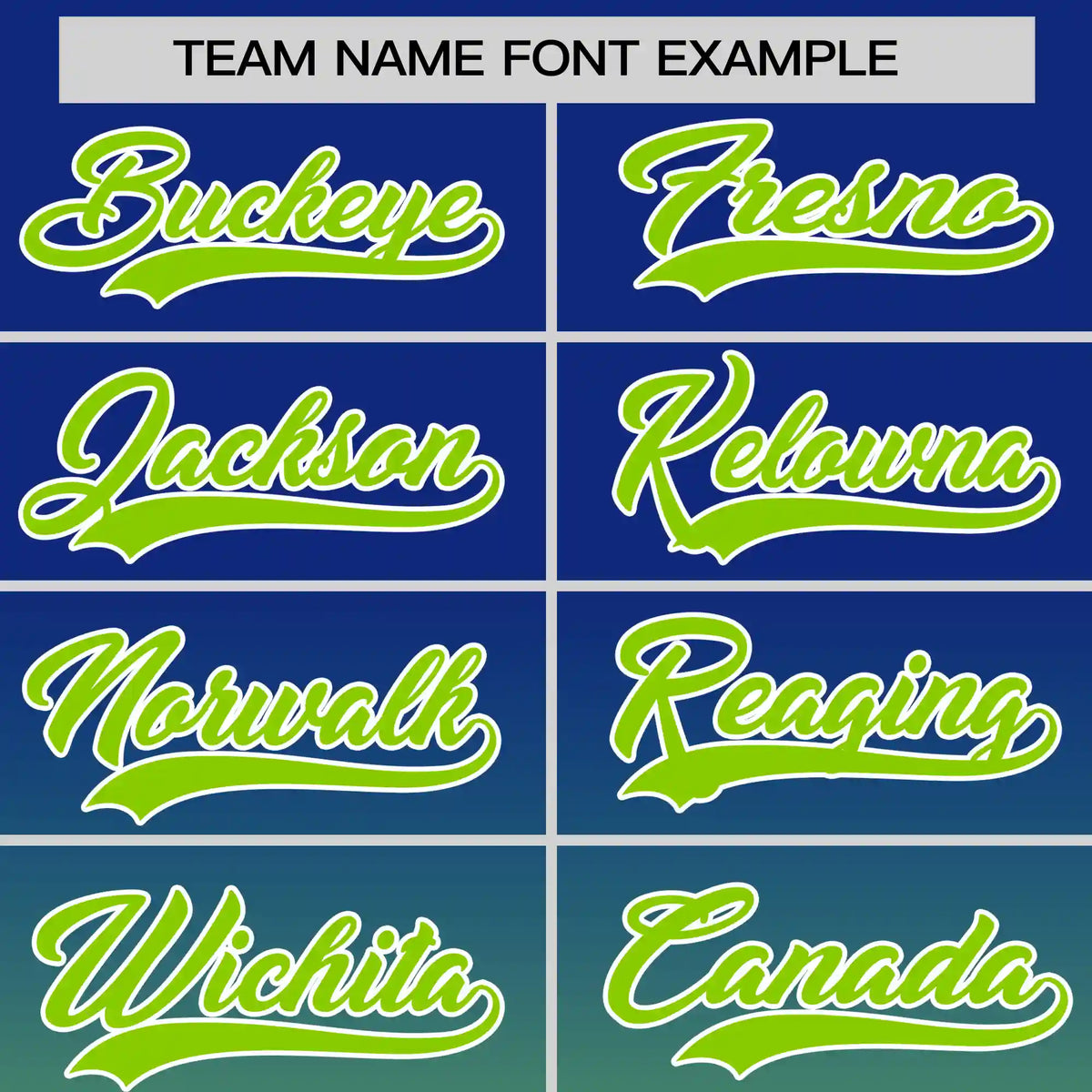 Custom Royal Blue-Neon Green Gradient Fashion Design Performance T-Shirt