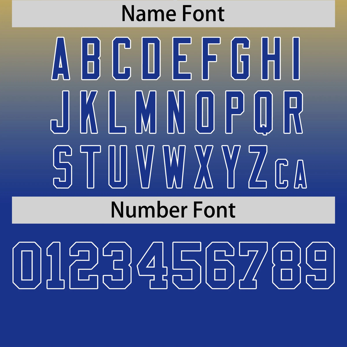 Custom Gold01-Royal Blue Gradient Fashion Design Performance T-Shirt