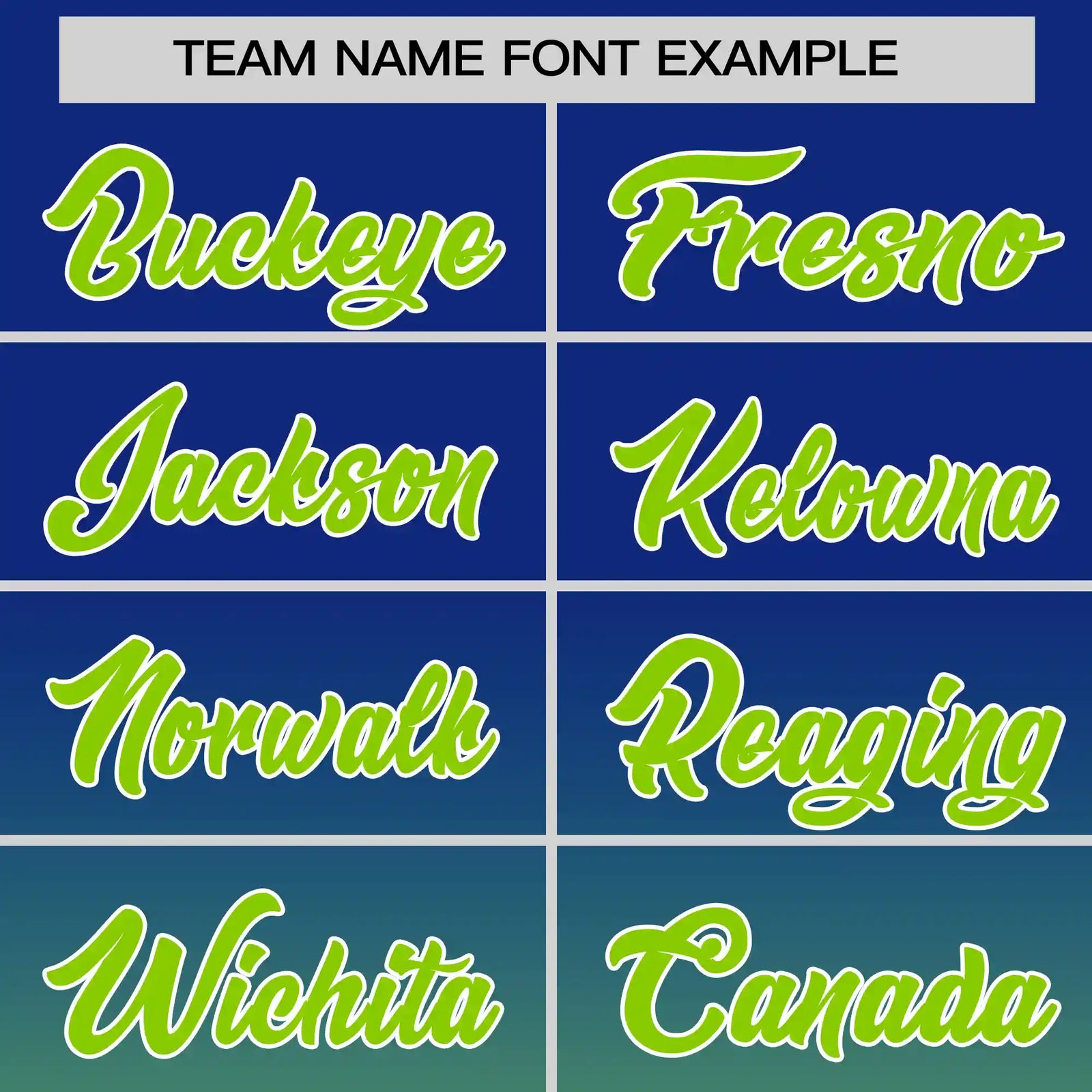 Custom Royal Blue-Neon Green Gradient Fashion Design Performance T-Shirt