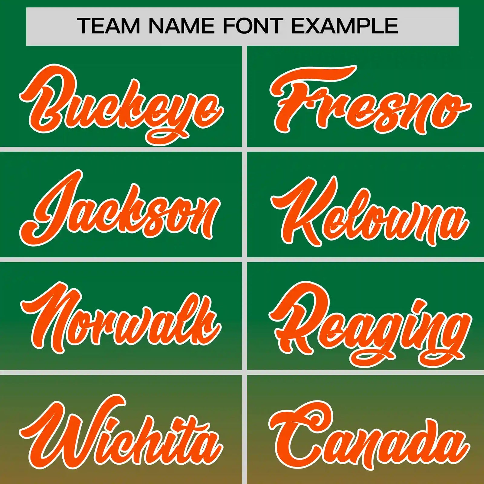 Custom Kelly Green-Orange Gradient Fashion Design Performance T-Shirt