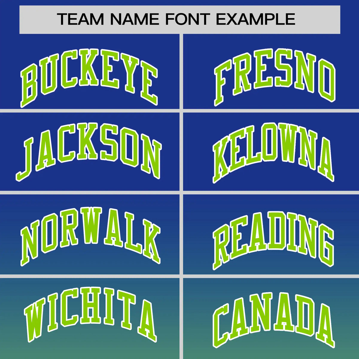 Custom Royal Blue-Neon Green Gradient Fashion Design Performance T-Shirt
