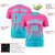 Custom Pink-Sky Blue Gradient Fashion Design Performance T-Shirt