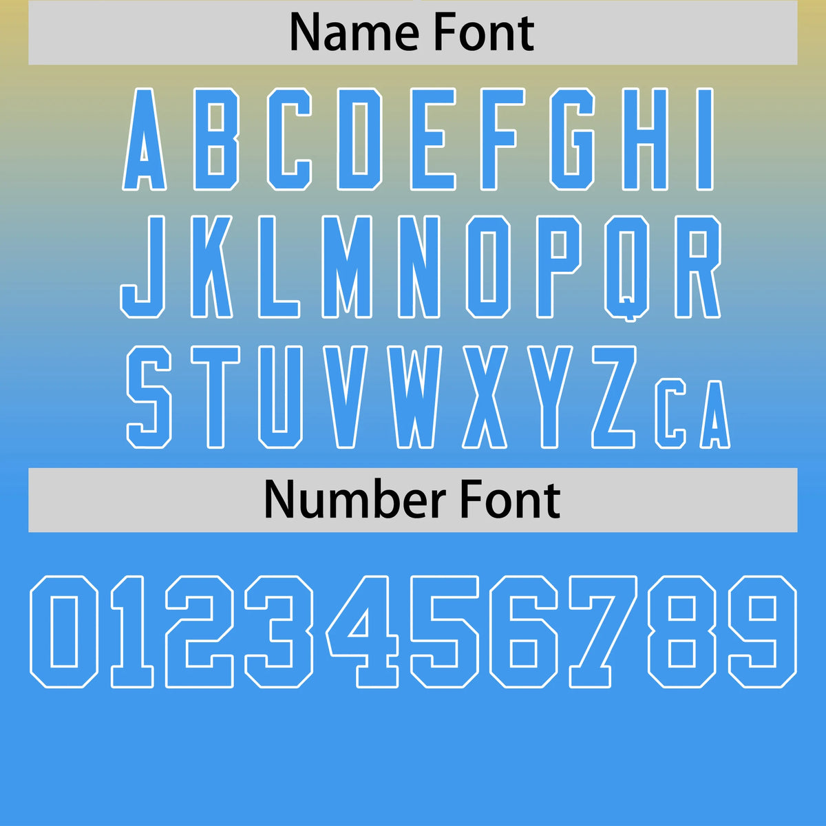 Custom Gold01-Powder Blue Gradient Fashion Design Performance T-Shirt