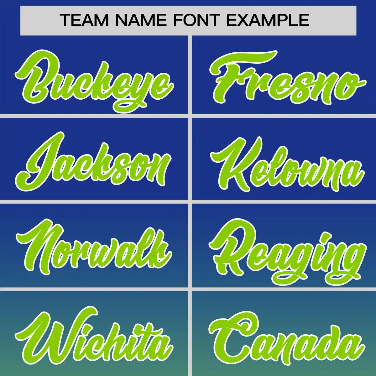 Custom Royal Blue-Neon Green Gradient Fashion Design Performance T-Shirt