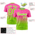 Custom Pink-Neon Green Gradient Fashion Design Performance T-Shirt