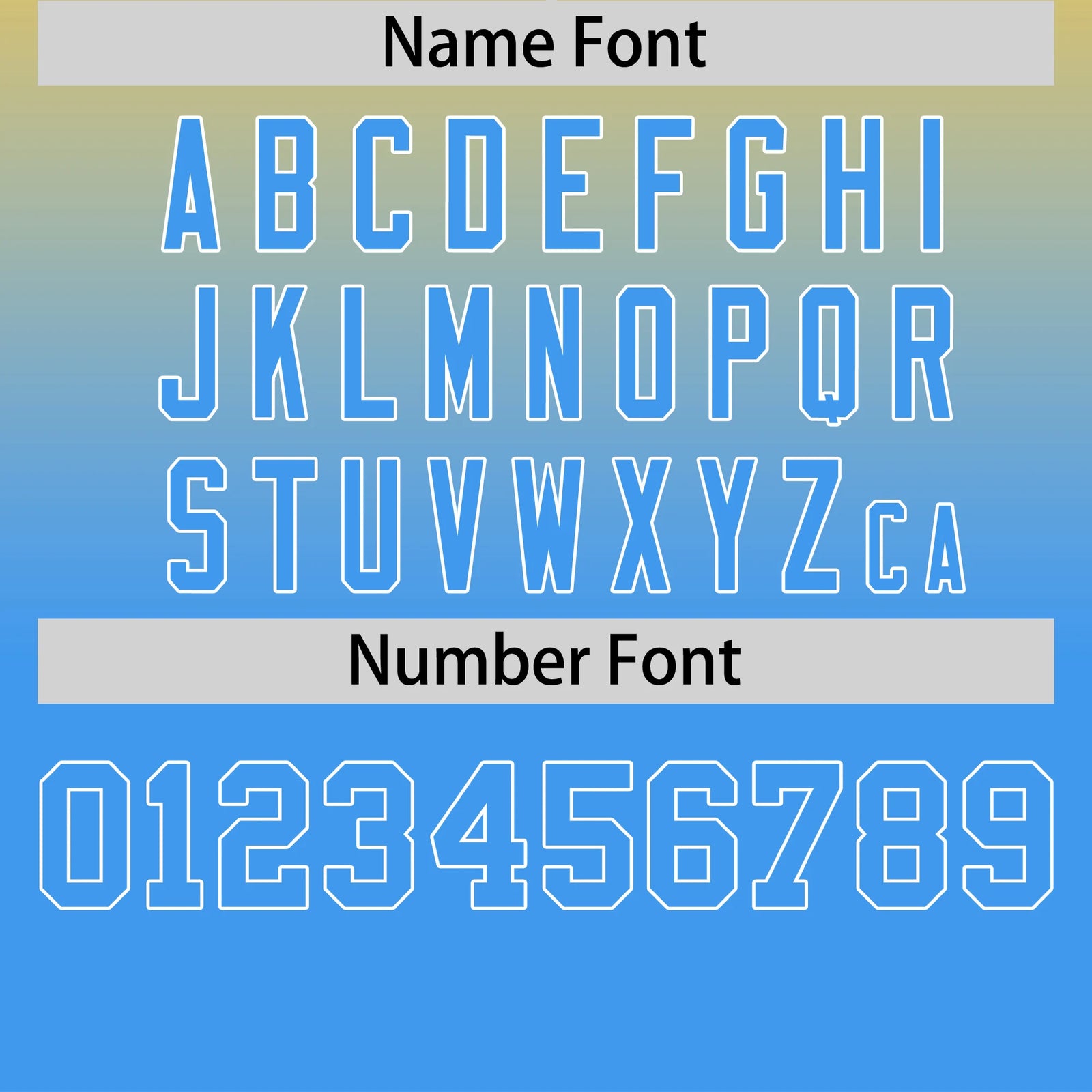 Custom Gold01-Powder Blue Gradient Fashion Design Performance T-Shirt