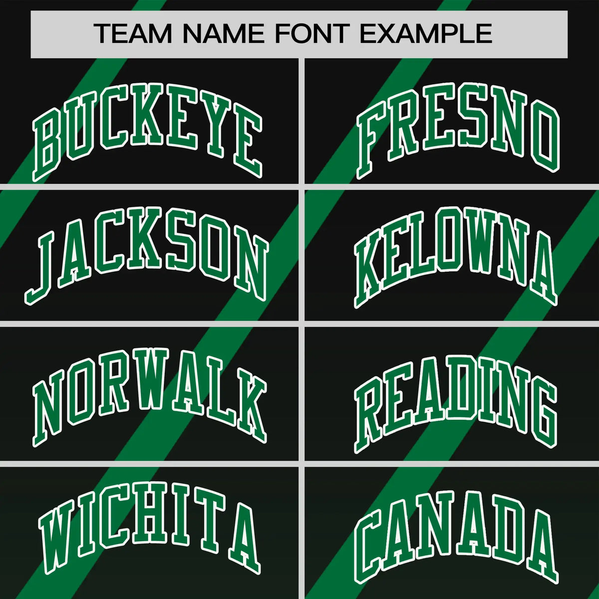 Custom Black-Kelly Green Gradient Fashion Diagonal Stripe Performance T-Shirt