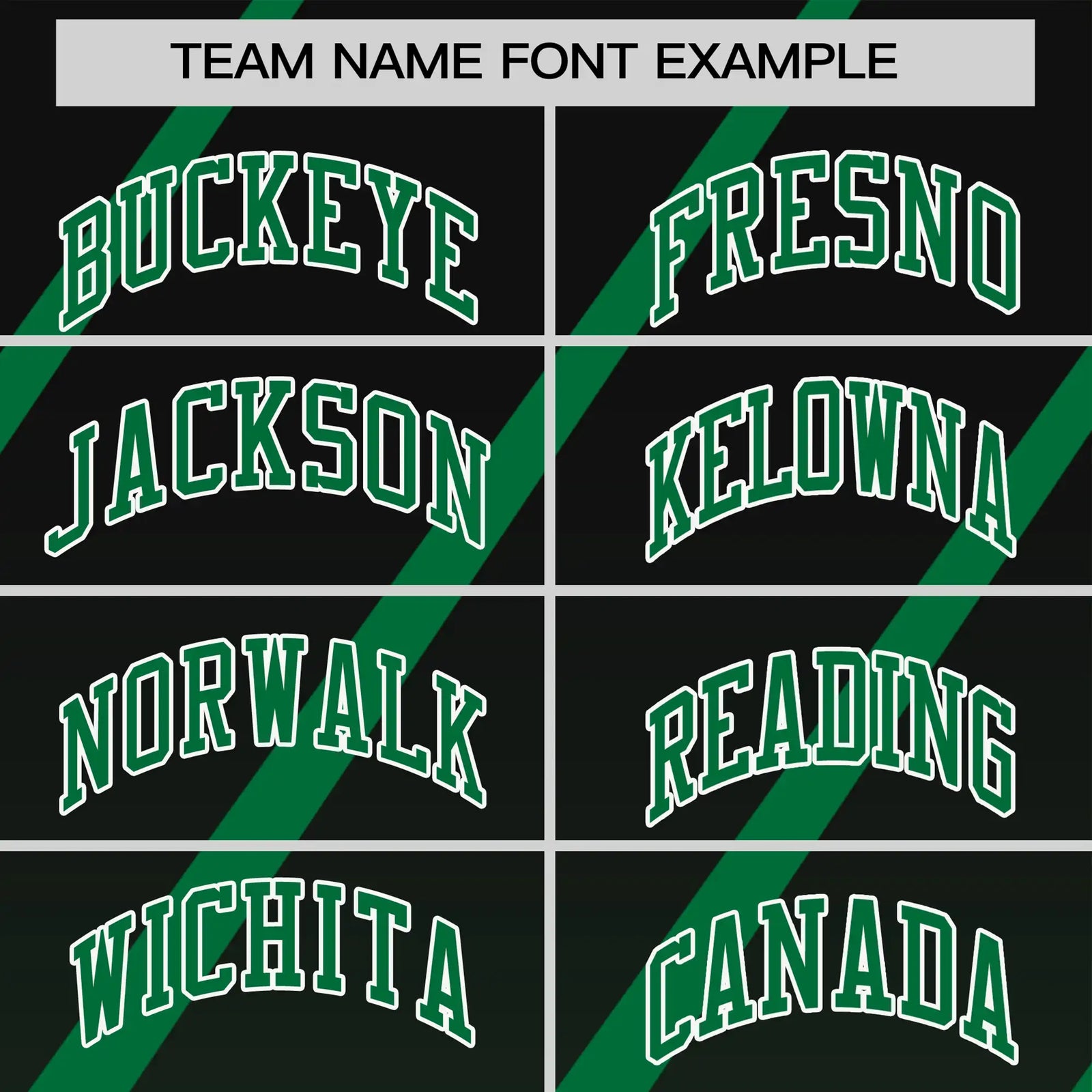 Custom Black-Kelly Green Gradient Fashion Diagonal Stripe Performance T-Shirt