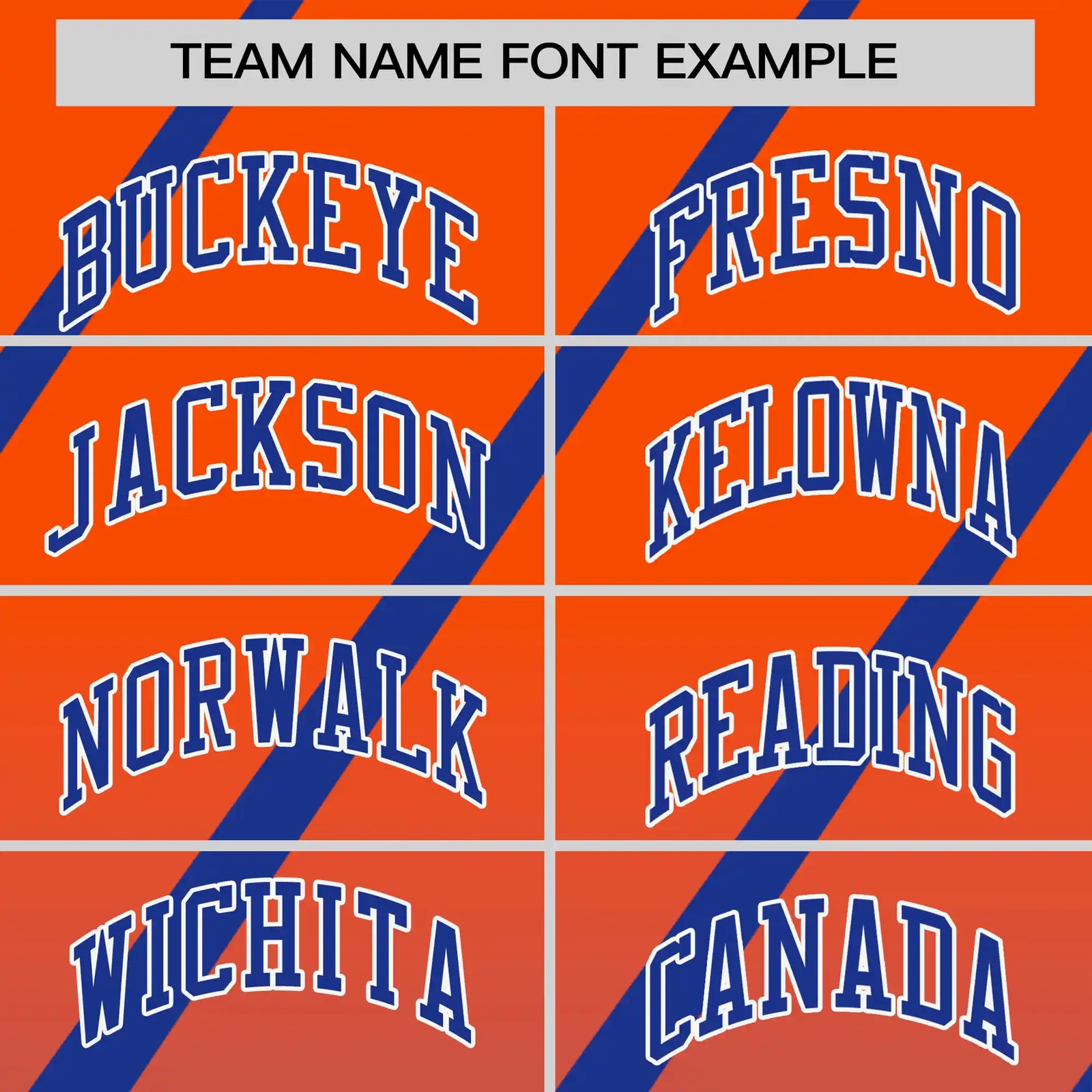 Custom Orange-Royal Blue Gradient Fashion Diagonal Stripe Performance T-Shirt