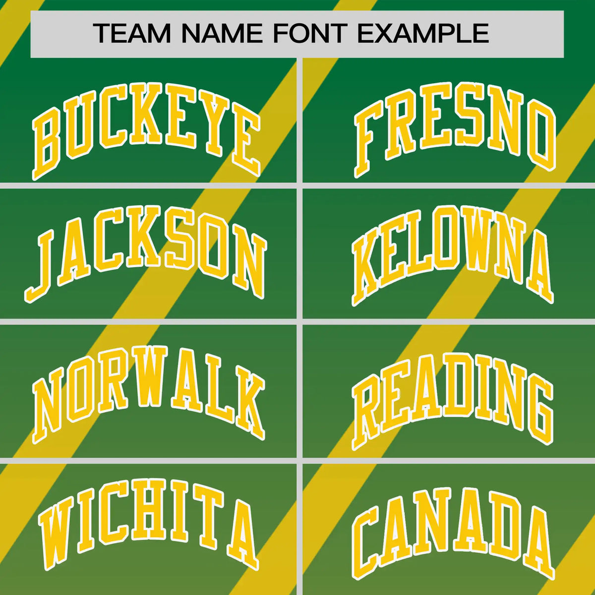 Custom Kelly Green-Gold01 Gradient Fashion Diagonal Stripe Performance T-Shirt