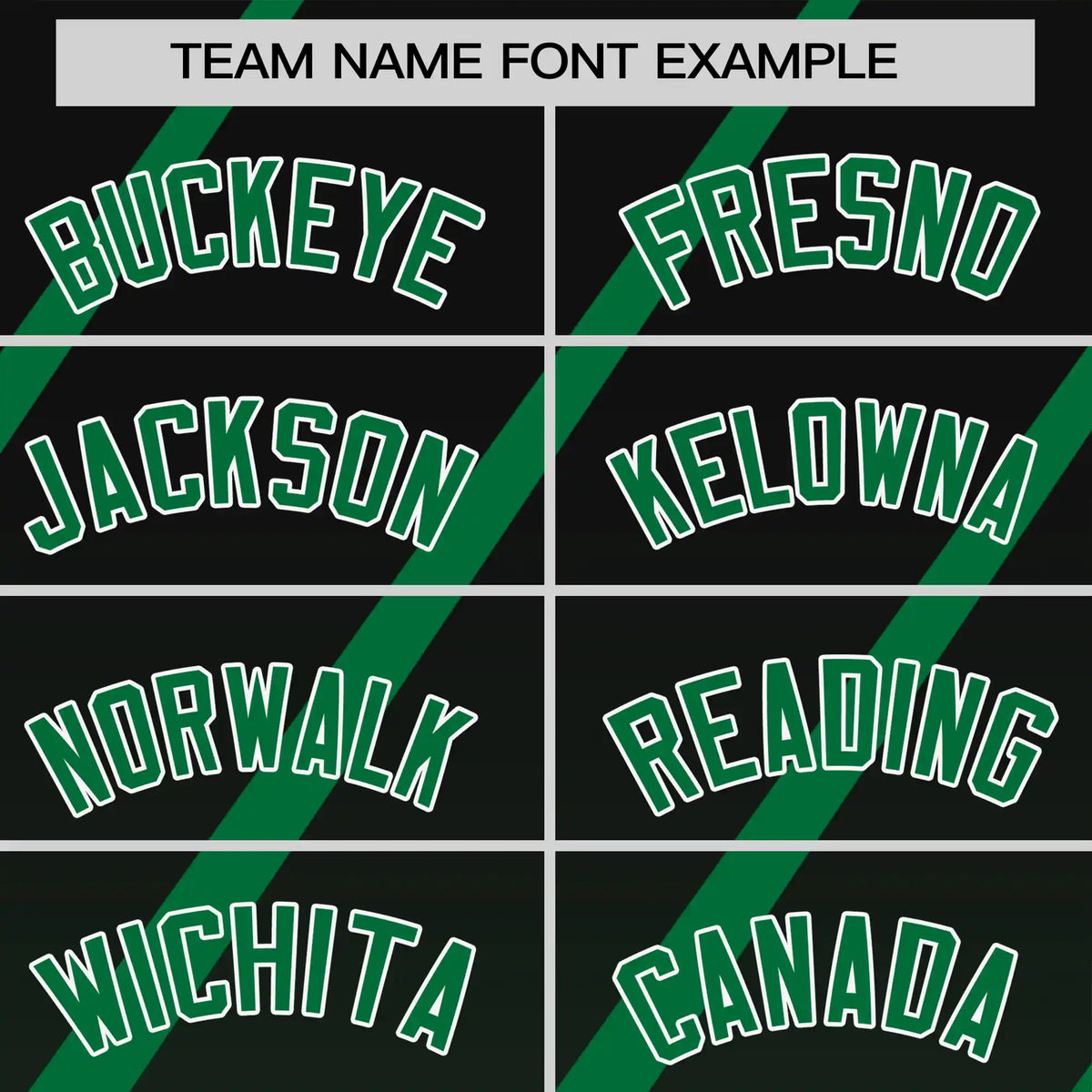 Custom Black-Kelly Green Gradient Fashion Diagonal Stripe Performance T-Shirt