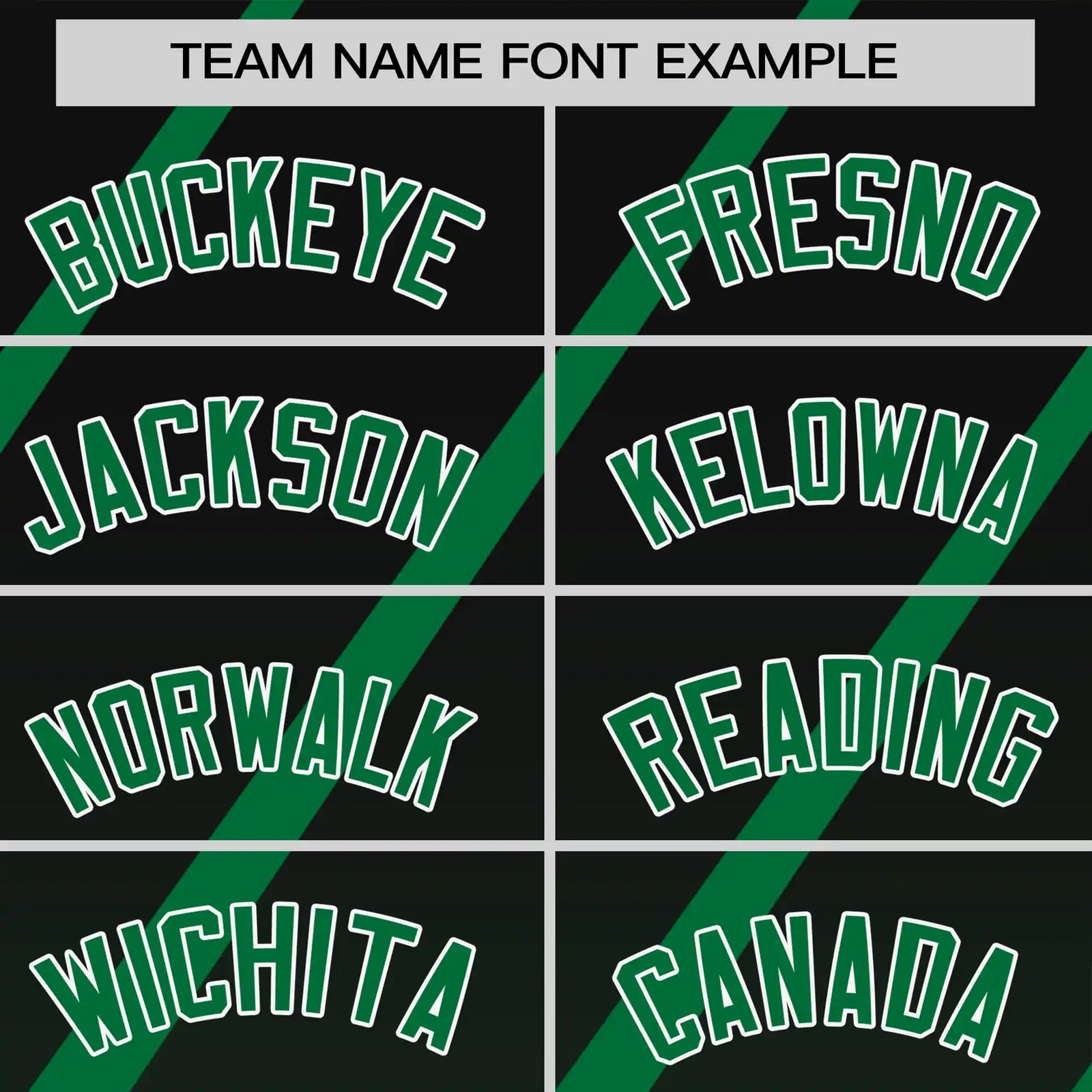 Custom Black-Kelly Green Gradient Fashion Diagonal Stripe Performance T-Shirt